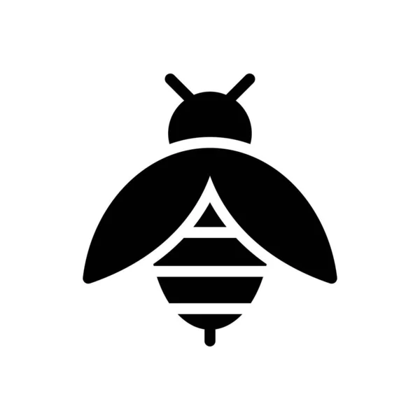 Bug Vector Glyph Platte Pictogram — Stockvector