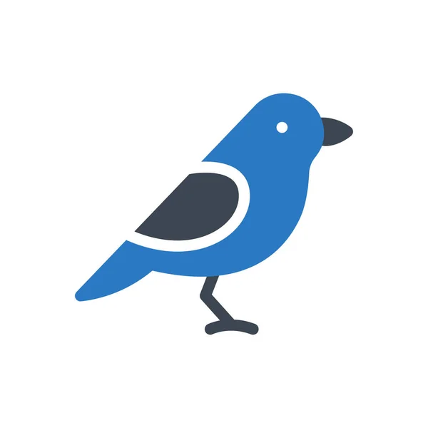 Vögel Vektor Glyphen Farbe Symbol — Stockvektor