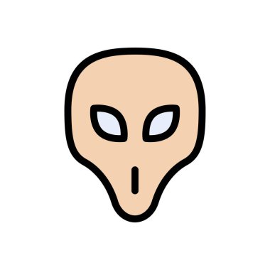 yüz vektörü düz renk simgesi