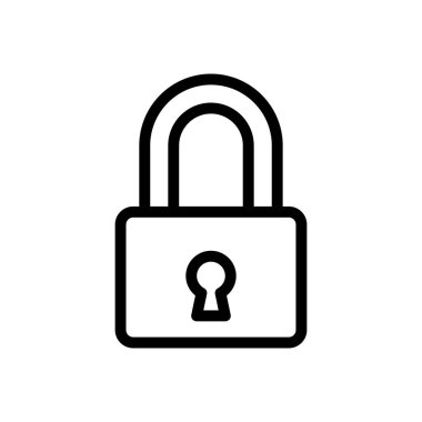 Güvenlik vektörü ince çizgi simgesi