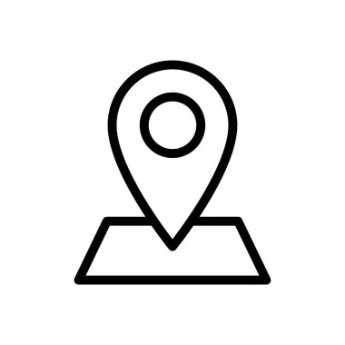 konum vektörü ince çizgi simgesi