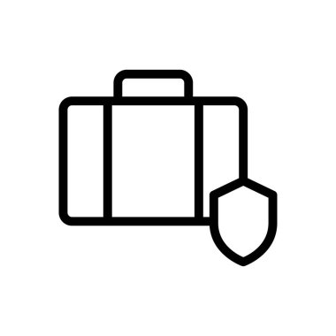 Koruma vektörü ince çizgi simgesi