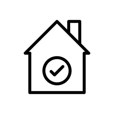 Güvenli vektör ince çizgi simgesi