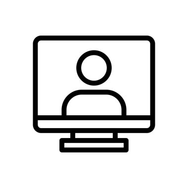 profil vektörü ince çizgi simgesi