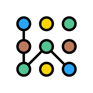 örüntü vektörü düz renk simgesi