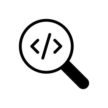 programlama vektörü simgesi düz simgesi