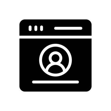 profil vektörü düz simgesi