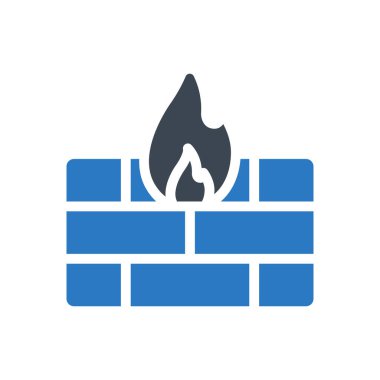 Firewall vektör renk simgesi