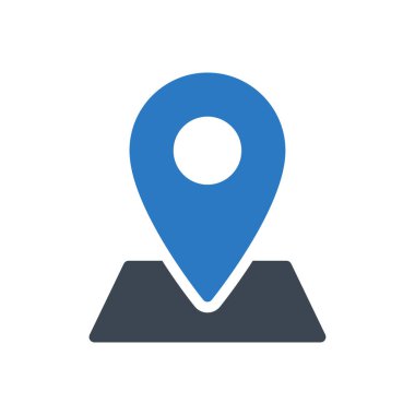 konum vektör renk simgesi