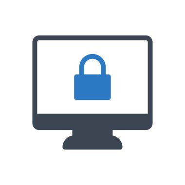 vektör kabartma renk simgesini kilitle