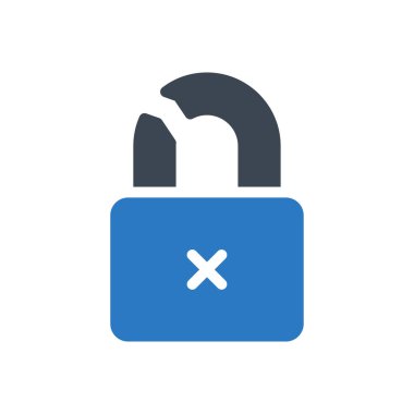 vektör kabartma renk simgesini kilitle