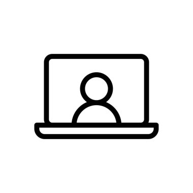 Hesap vektörü ince çizgi simgesi