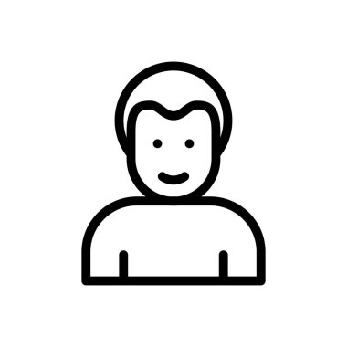 Man vektör ince çizgi simgesi