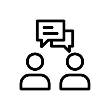 sohbet vektörü ince çizgi simgesi