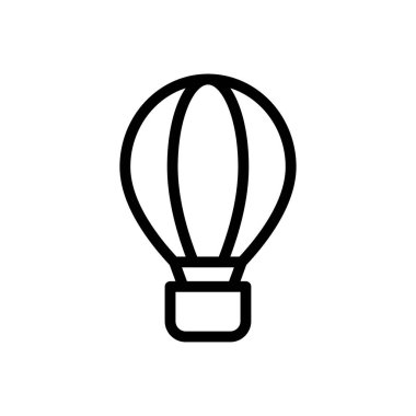 hava balonu vektör ince çizgi simgesi
