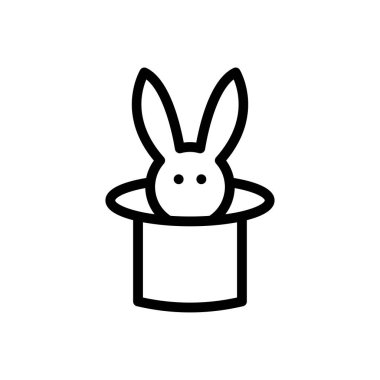 Tavşan vektörü ince çizgi simgesi