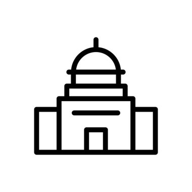 cami vektörü ince çizgi simgesi