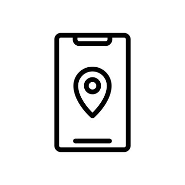 mobil vektör ince çizgi simgesi