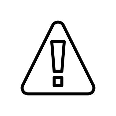 uyarı vektörü ince çizgi simgesi