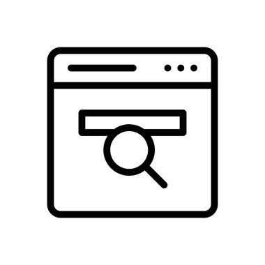 Web sayfası ince çizgi simgesi