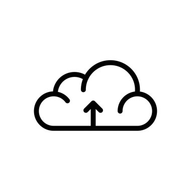 bulut vektörü ince çizgi simgesi