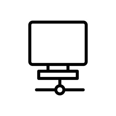 ağ vektörü ince çizgi simgesi