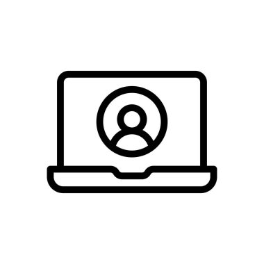 Hesap vektörü ince çizgi simgesi