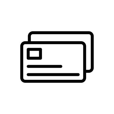 kart vektörü ince çizgi simgesi