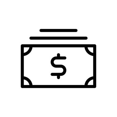 para vektörü ince çizgi simgesi