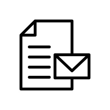 belge vektörü ince çizgi simgesi