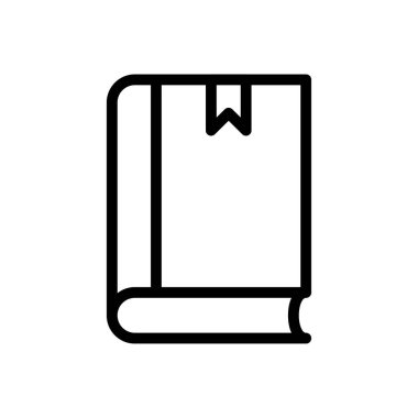 kitap vektörü ince çizgi simgesi