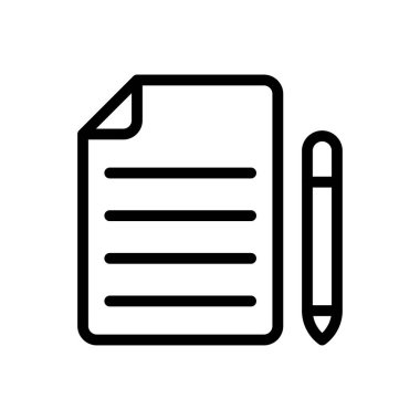 dosya vektörü ince çizgi simgesi