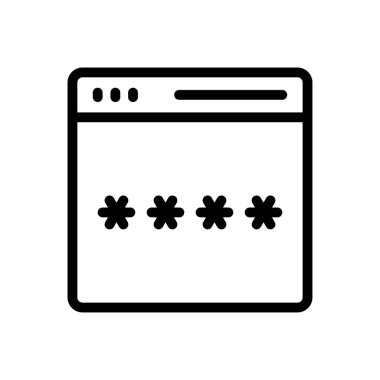 vektör ince çizgi simgesini kilitle