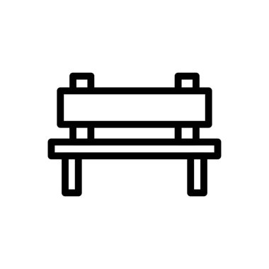 park vektörü ince çizgi simgesi