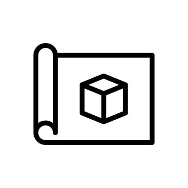 Şablon vektör ince çizgi simgesi