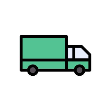 dağıtım vektörü düz renk simgesi