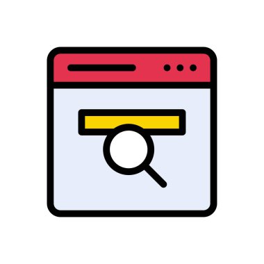 Web sayfası düz renk simgesi