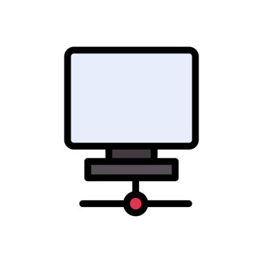 ağ vektörü düz renk simgesi