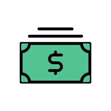 para vektörü düz renk simgesi