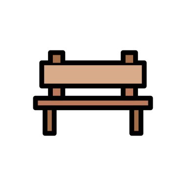 park vektörü düz renk simgesi