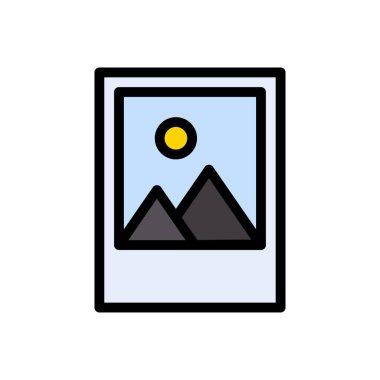 albüm vektörü düz renk simgesi