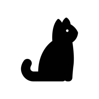 evcil hayvan vektörü düz simgesi