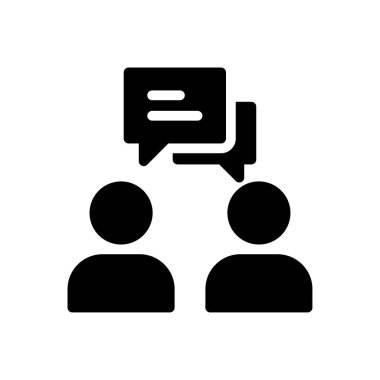 Sohbet vektörü düz simgesi