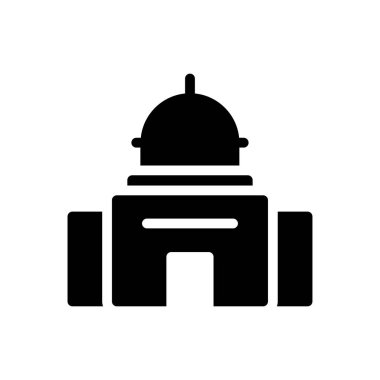 Cami vektörü düz simgesi