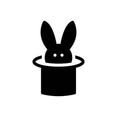 Tavşan vektör sembolü düz simge