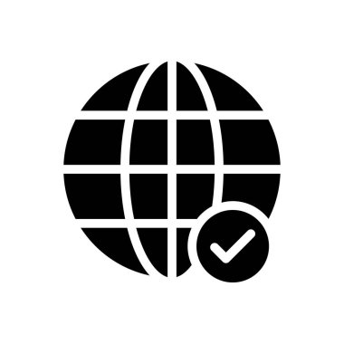 dünya vektör düz simgesi