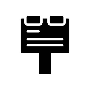 ad vektör düz simge