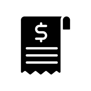 fatura vektör düz simgesi