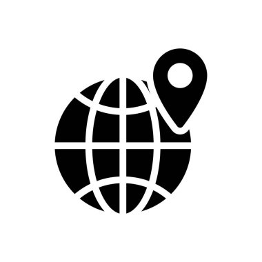 konum vektörü düz simge