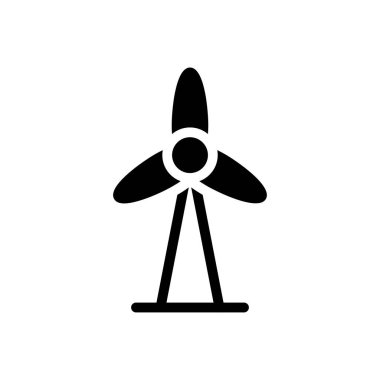 Türbin vektör sembolü düz simge